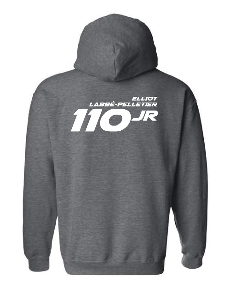 Hoodie à capuchon Elliot Labbé-Pelletier#110JR au dos