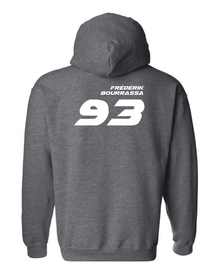 Hoodie à capuchon Frédérik Bourrassa #93 au dos