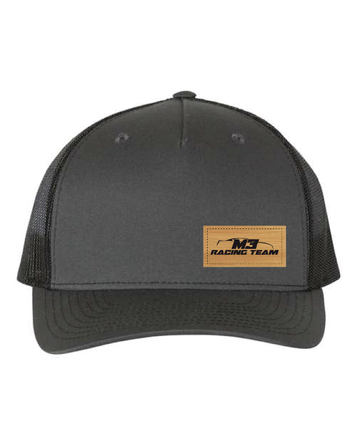 Casquette Charbon Charbon M3Racing - Écusson couleur bambou