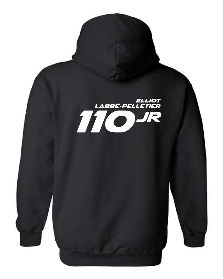 Hoodie à capuchon Elliot Labbé-Pelletier#110JR au dos