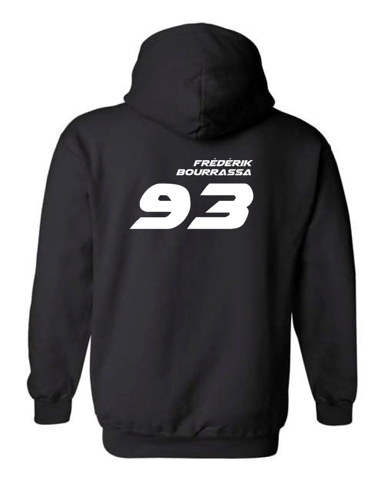 Hoodie à capuchon Frédérik Bourrassa #93 au dos