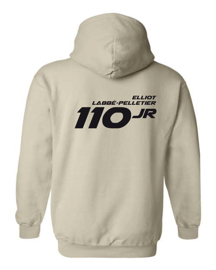 Hoodie à capuchon Elliot Labbé-Pelletier#110JR au dos