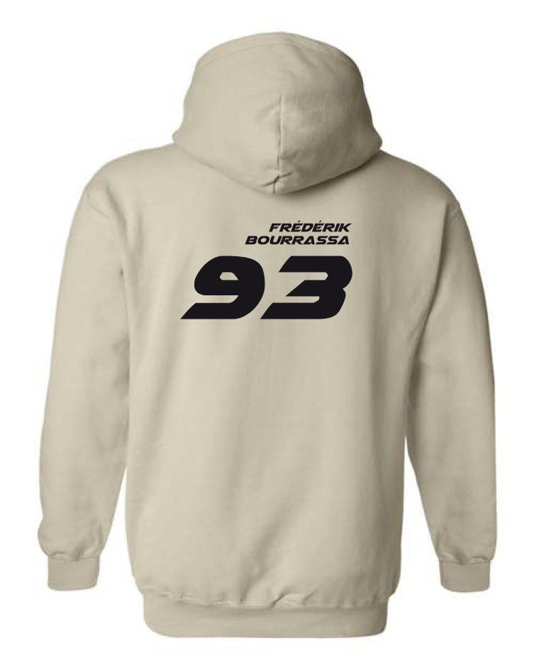 Hoodie à capuchon Frédérik Bourrassa #93 au dos