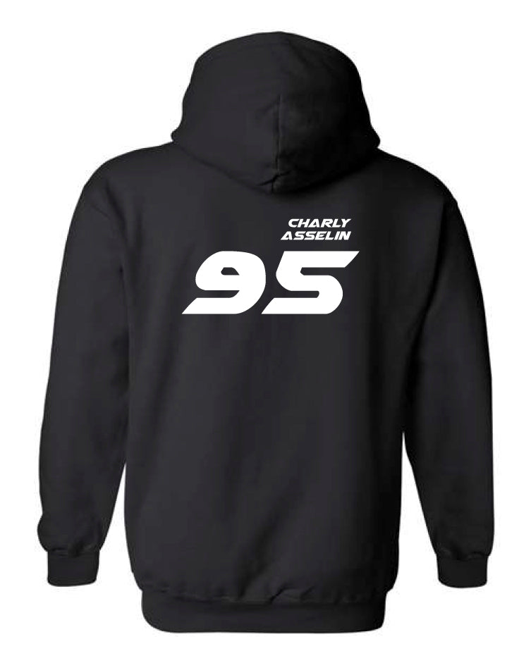 Hoodie à capuchon Charly Asselin #95 au dos