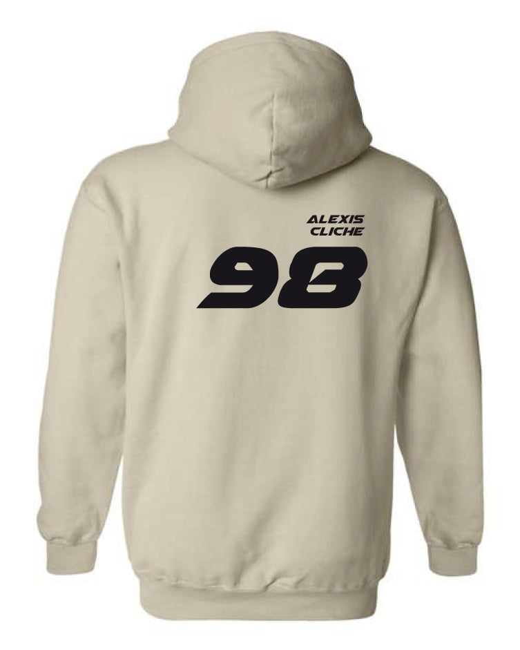 Hoodie à capuchon Alexis Cliche #98 au dos