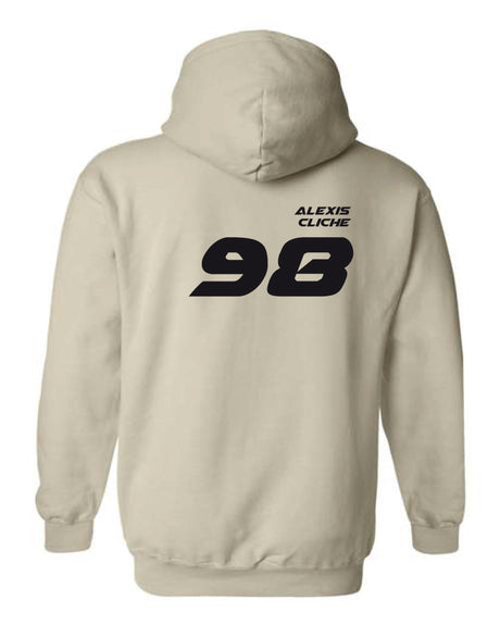 Hoodie à capuchon Alexis Cliche #98 au dos