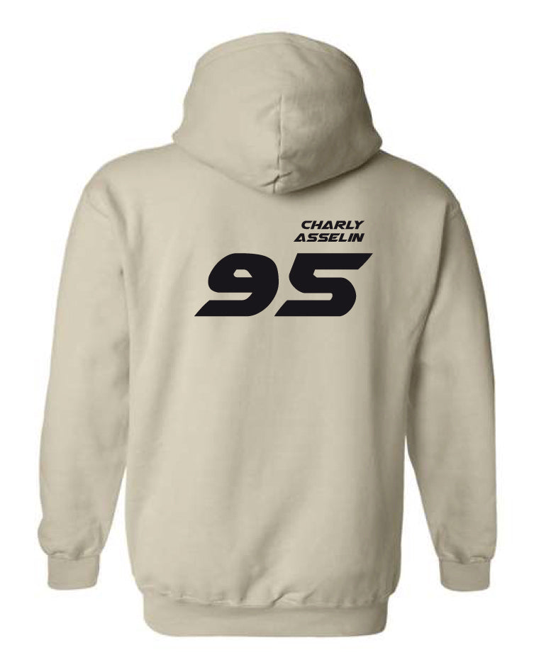 Hoodie à capuchon Charly Asselin #95 au dos